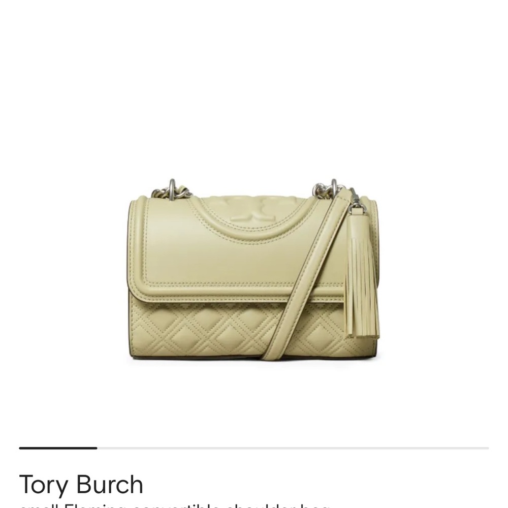NWT Tory Burch Olive Sprig Fleming Crossbody Bag